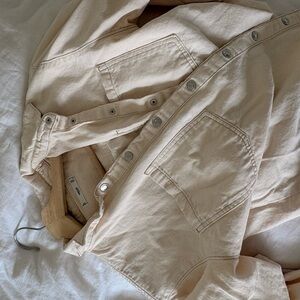 Mango Beige Denim Jacket